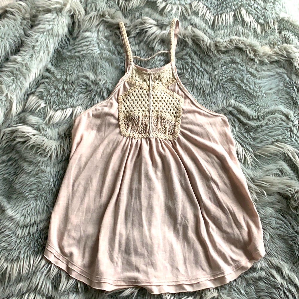 Free people Oatmeal Crochet top